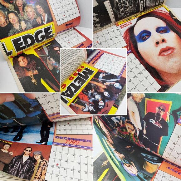 Metal Edge Magazine Vintage 1999 Metallica Korn Marilyn Manson KISS w/ Calendar - Picture 4 of 10